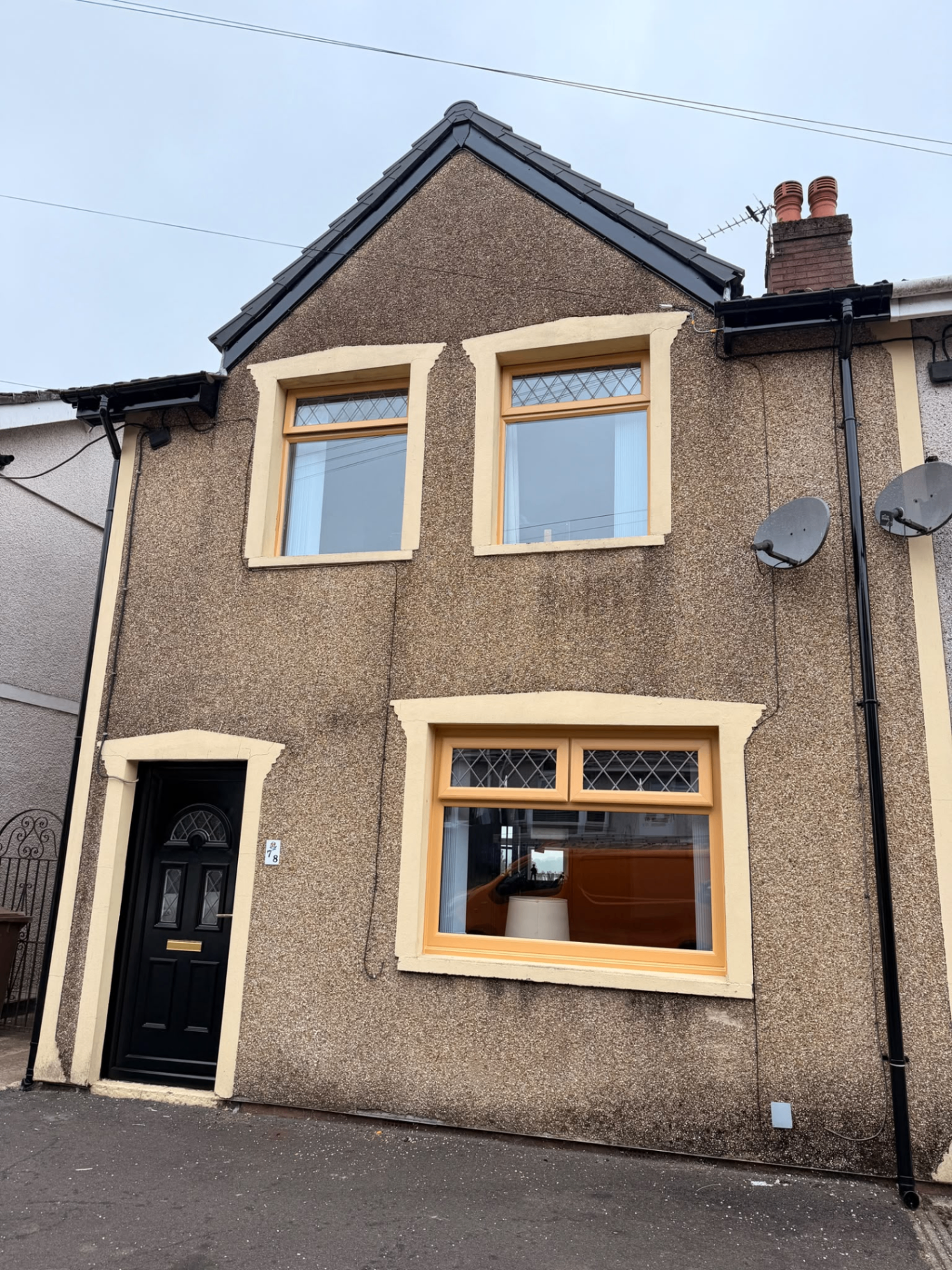 Full-house UPVC respray in anthracite grey