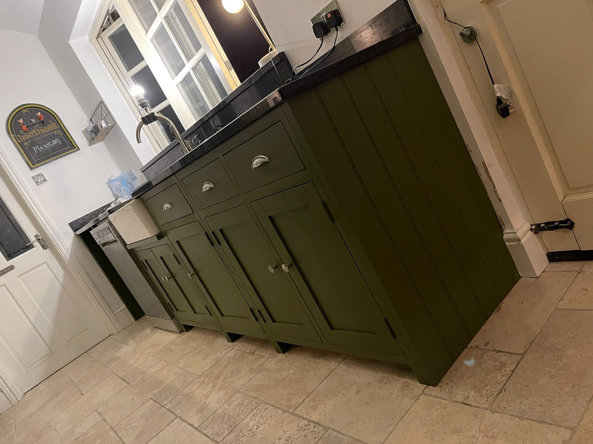 Sage green sideboard freshly resprayed